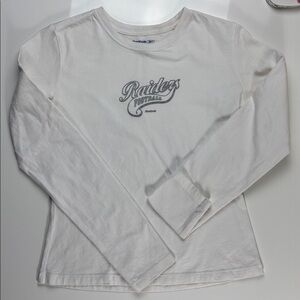 Reebok White Raiders Football Tee